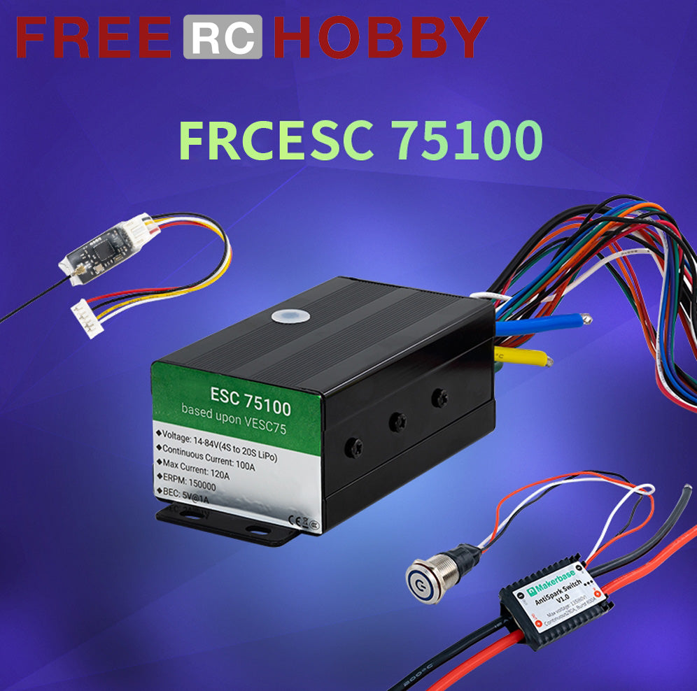 FRC VESC 75100 75V 100A Based on Benjamin VESC6 HighPower For Electric Skateboard/Scooter/Ebike Controller