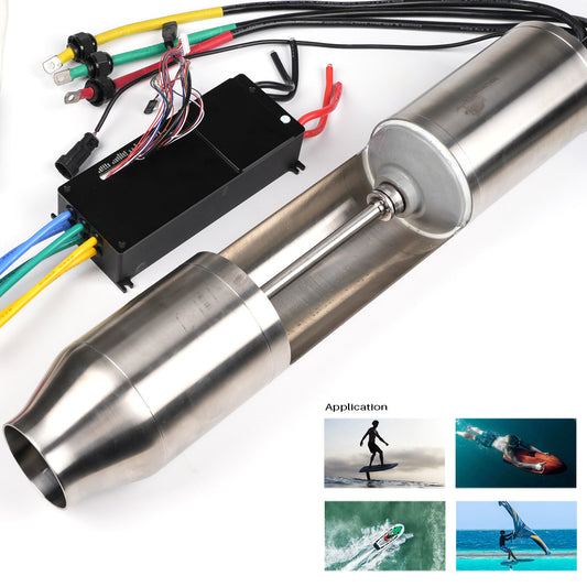 APISQUEEN BP150 15KW OCEAN WATER SPORTS RACING PUMP JET THRUSTER +75V 350A ESC+LCD remote control FOR KART BOAT SURFBOARD