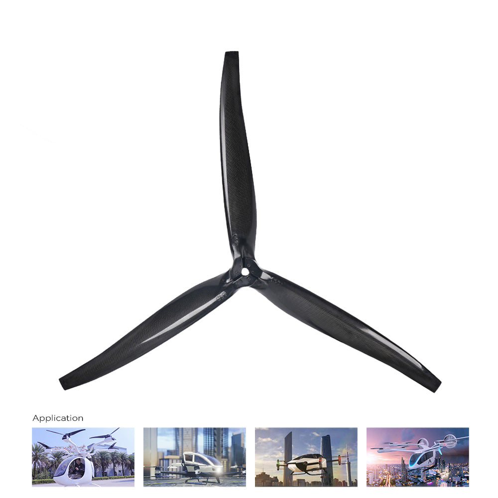 55 inch 3-blade/tri-blade carbon fiber propeller for mega UAV Drone Airplane paramotor paraglider
