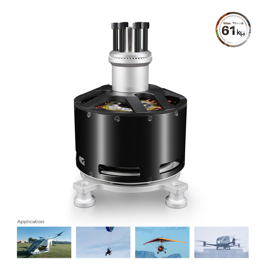 Manned Aircraft Drone Propulsion System Motor Controller with 120100 61KG thrust+45 inch large size carbon fiber propeller+24S 200A ESC