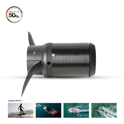 FRC IP68 Waterproof Brushless DC 6384 Motor 80KV 4KW 45kg Thrust for Surfing Boat Underwater Thruster |Hydro | Efoil