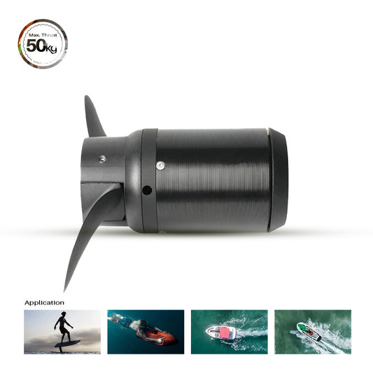 FRC IP68 Waterproof Brushless DC 6384 Motor 80KV 4KW 45kg Thrust for Surfing Boat Underwater Thruster |Hydro | Efoil