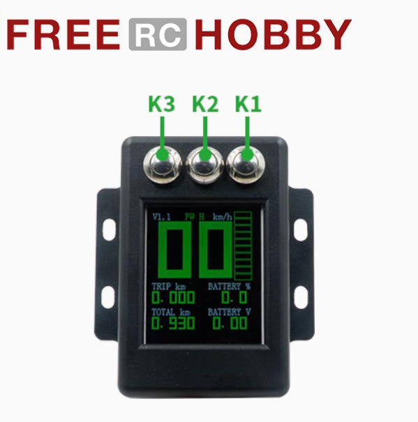 FRC  DAVEGA Electric Skateboard Speed & Current Display Module with GPS Positioning and ADC Constant Speed Control