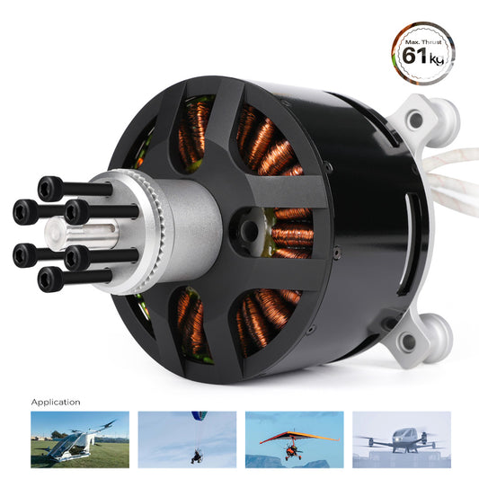 FRC 25KW MP120100 KV50 Outrunner Brushless Motor for Electric Paramotors and Electric Go-karts