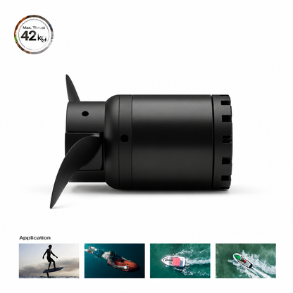 FRC IP68 Waterproof Brushless DC MPS 6374 Motor 80KV 3.2KW 42kg Thrust for Surfing Boat Underwater Thruster |Hydro | Efoil