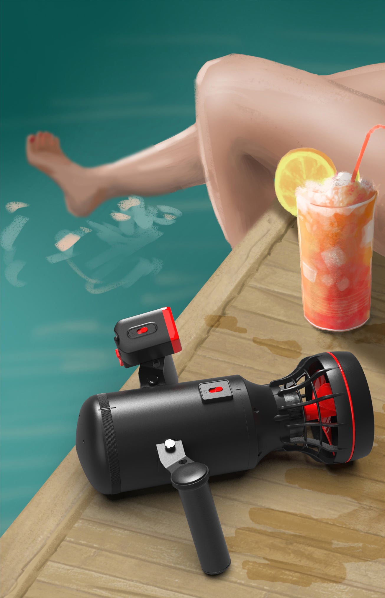 The world smallest and most powerful Sucba Diving machine underwater scooter with high thrust 7.5kg thrust